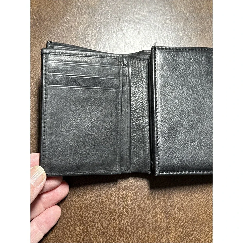 Paul & Taylor Men's Genuine Leather Trifold Wallet w/ Foldouts - Soft Supple EUC